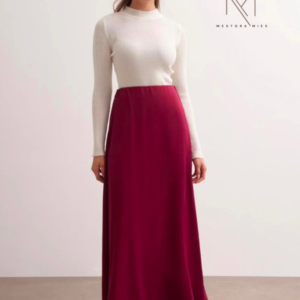 Satijnen rok maroon Burgundy zara