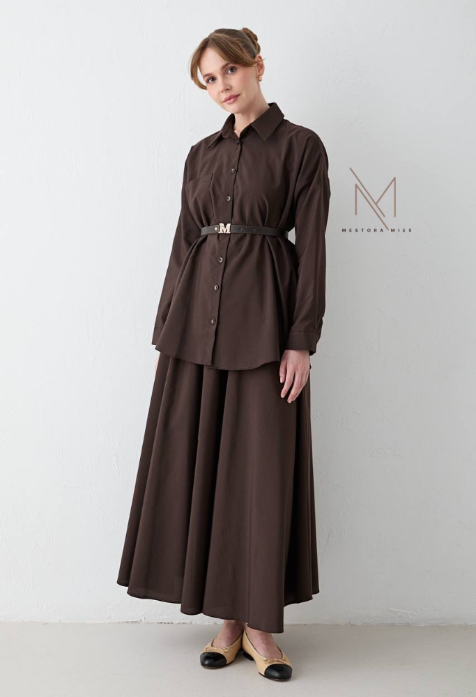 katoenen twinset rok blouse co-ordset