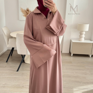 Modest fashion outfit abaya met hoofddoek instant bamboo jersey hoofddoek