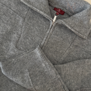 Lange truijurk met kraag en rits voor dames