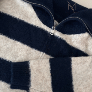 dikke gestreepte vest