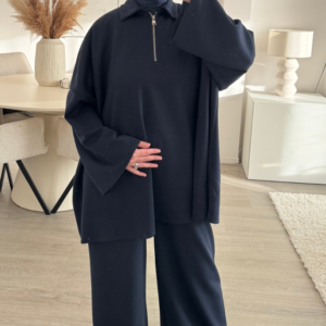 Oversized Co-ord Set - navy blauw