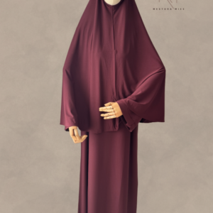 Khimaar & Abaya set - burgundy