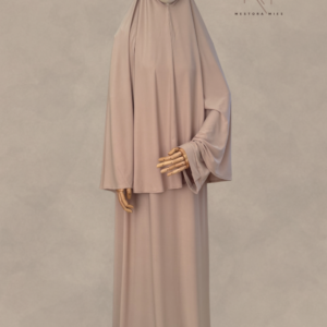 Khimaar & abaya set - beige