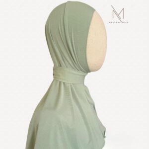 soft green - instant bamboo jersey hijab