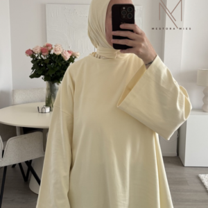 basic t-shirt met lange mouwen botergeel