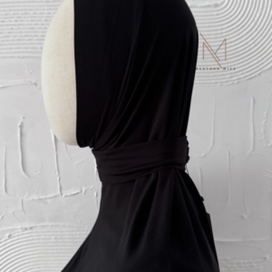 Black bamboo jersey hijab