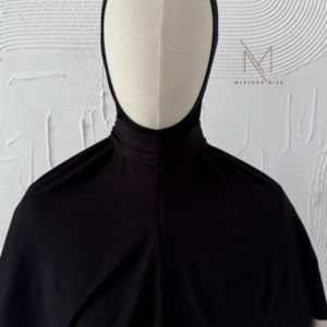 Black bamboo jersey hoofddoek