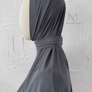 Charcaol grey instant bamboo hijab