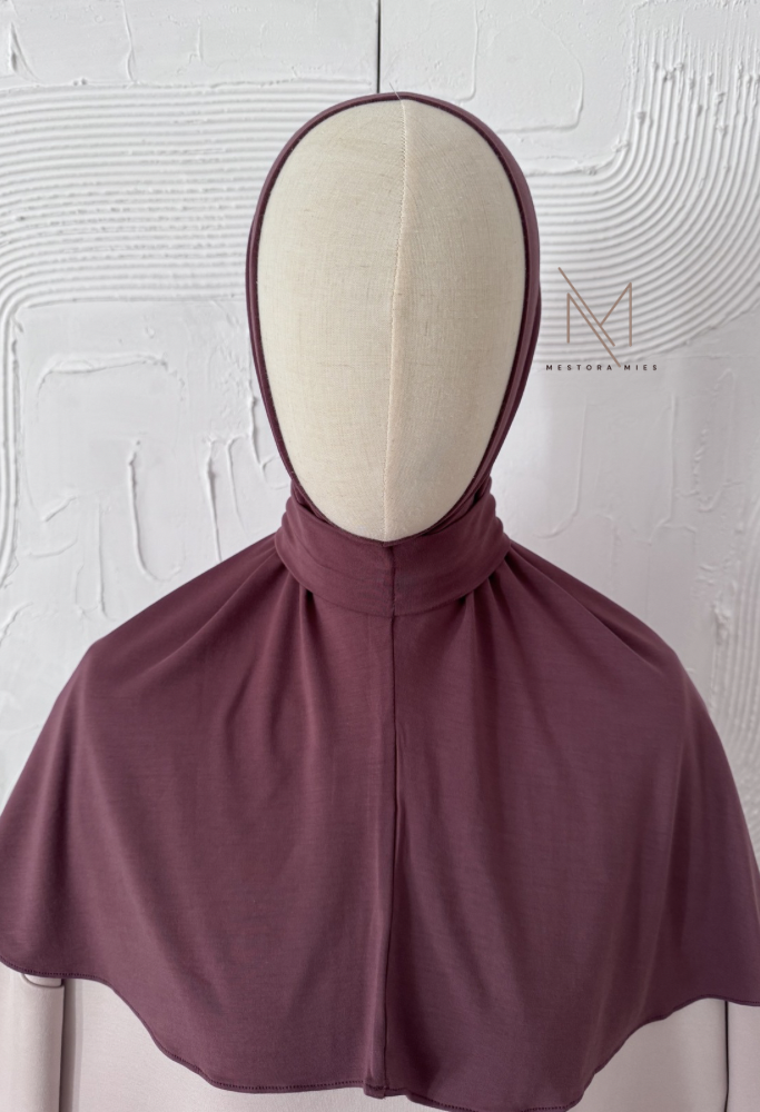 Dusty plum jersey hijab