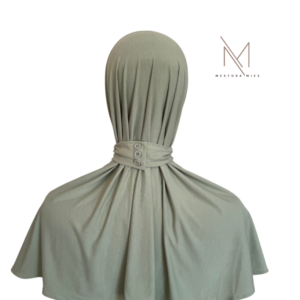 soft green - instant bamboo jersey hijab