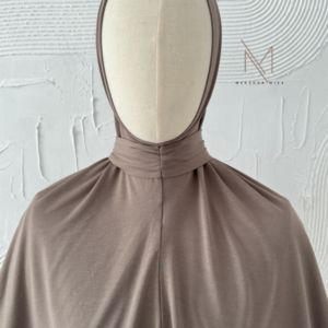 Taupe instant bamboo jersey hijab