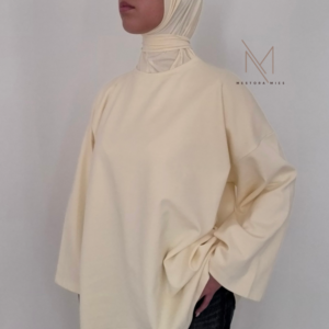 oversized basic T-shirt butter yellow