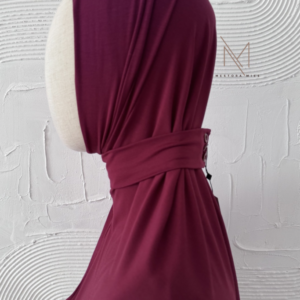 burgundy bamboo jersey hijab