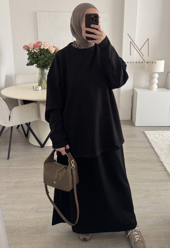 co-ord set met rok. Twinset met rok. Instant bamboe jersey zara