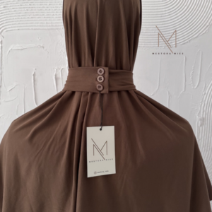 coffee brown instant bamboo jersey fabric