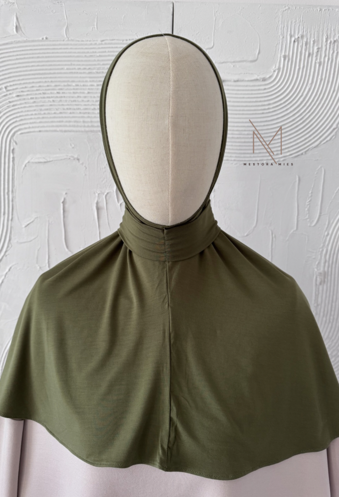 olive green - instant bamboo jersey hijab