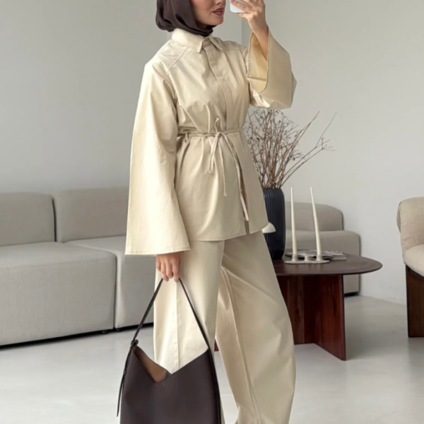 Layla cotton set shirt trousers