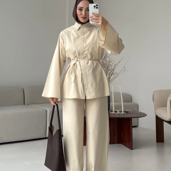 Layla cotton set shirt trousers