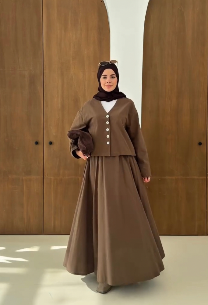 Yarra cotton set skirt top