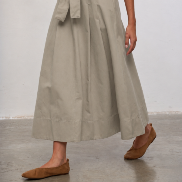Amélie Skirt – lange katoenen rok met hoge taille van MESTORA MIES