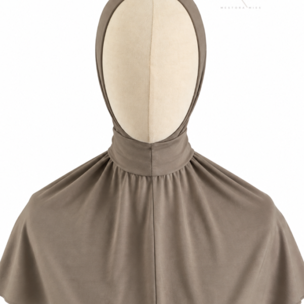Stone Taupe instant bamboo jersey hijab