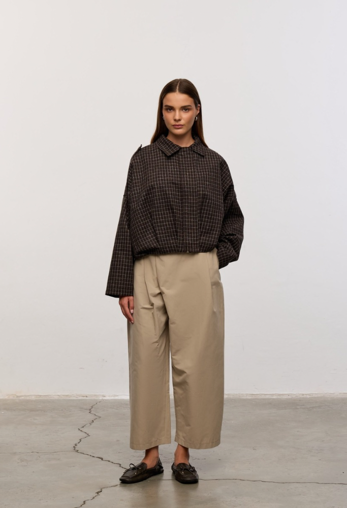 bruin geruit jasje dames dames jasje chocolate brown cropped jasje dames geruit jasje dames katoenen jasje dames stijlvolle damesjas