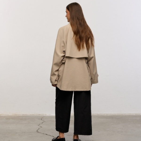 Mila Coat beige damesjas van MESTORA MIES