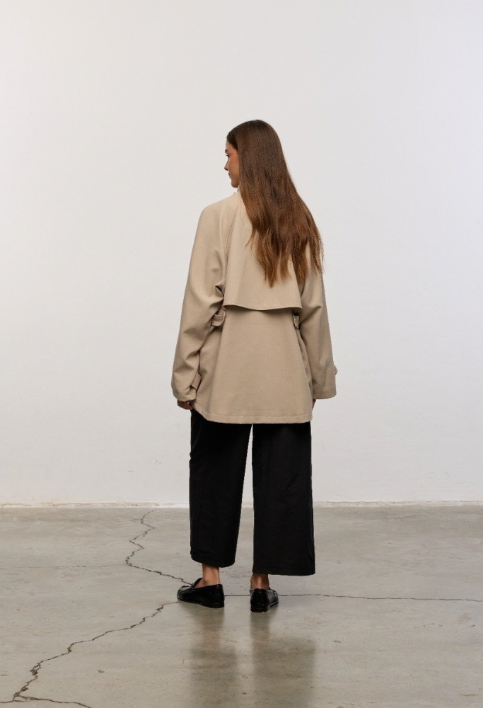 Mila Coat beige damesjas van MESTORA MIES