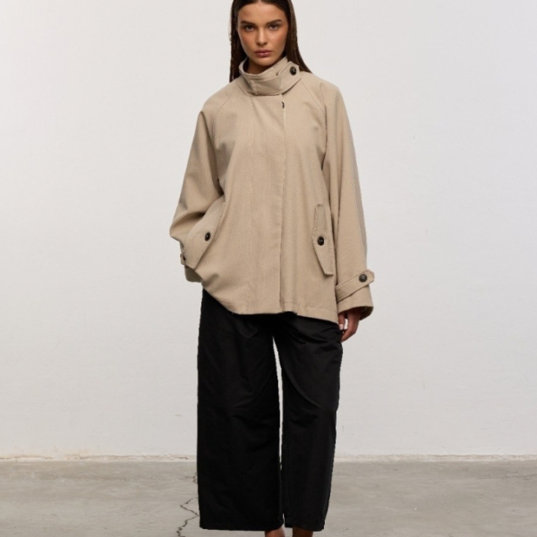 Mila Coat beige damesjas van MESTORA MIES