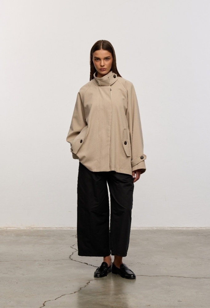 Mila Coat beige damesjas van MESTORA MIES