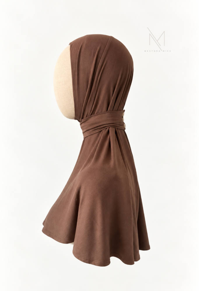 bruine instant hijab bamboo jersey