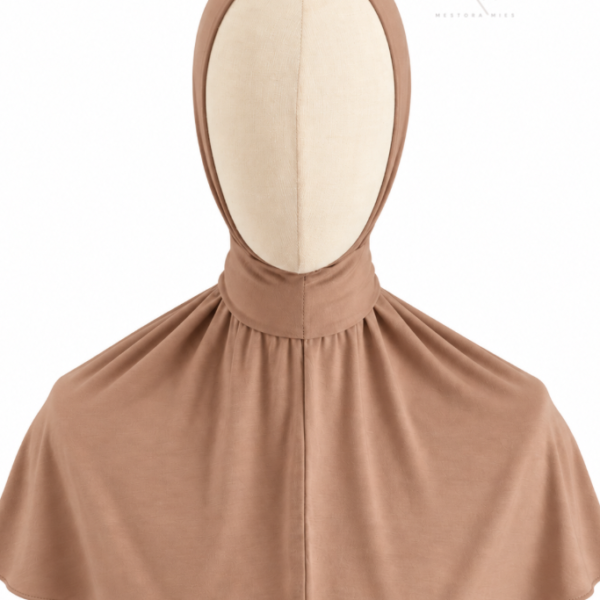Camel instant bamboo jersey hijab van Mestora Mies