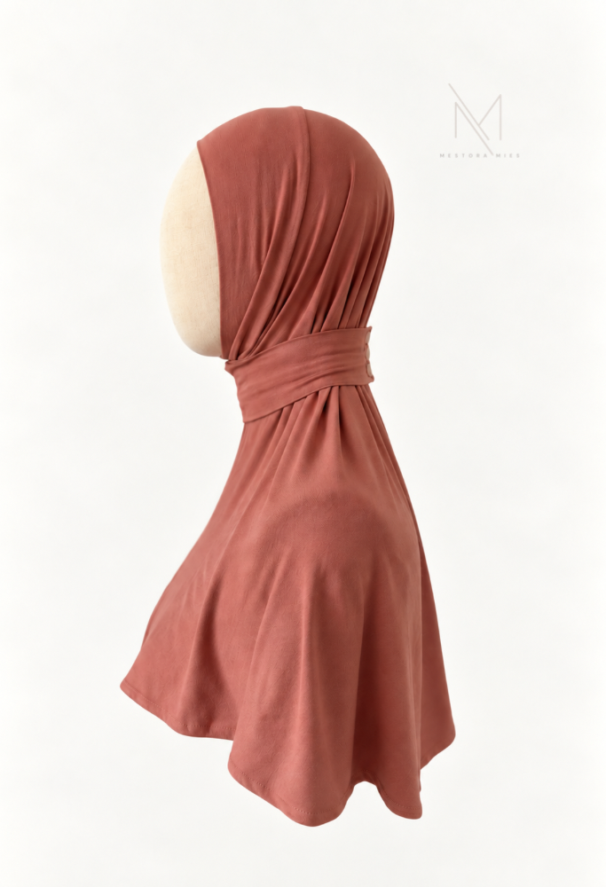 Dusty Rose instant bamboo jersey hijab