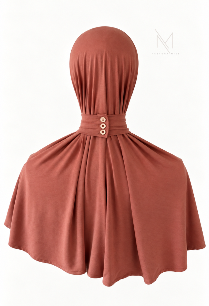 Dusty Rose instant bamboo jersey hijab