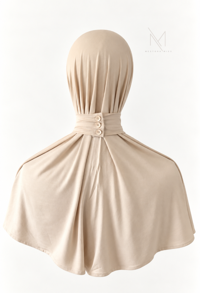 Light Beige – Instant Bamboo Jersey Hijab