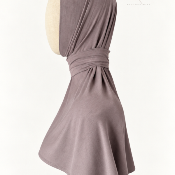 Mauve instant bamboo jersey hijab van Mestora Mies
