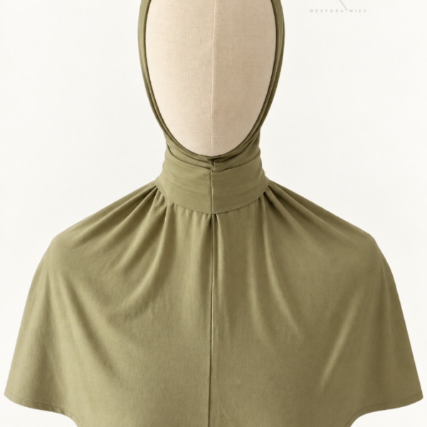 Groene instant bamboo jersey hijab