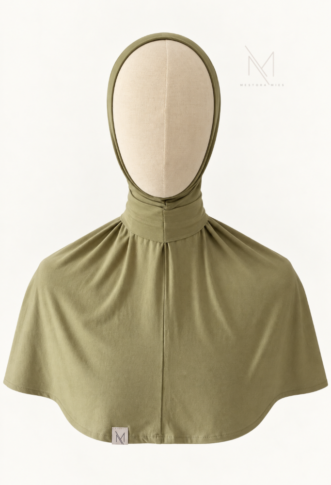 Groene instant bamboo jersey hijab