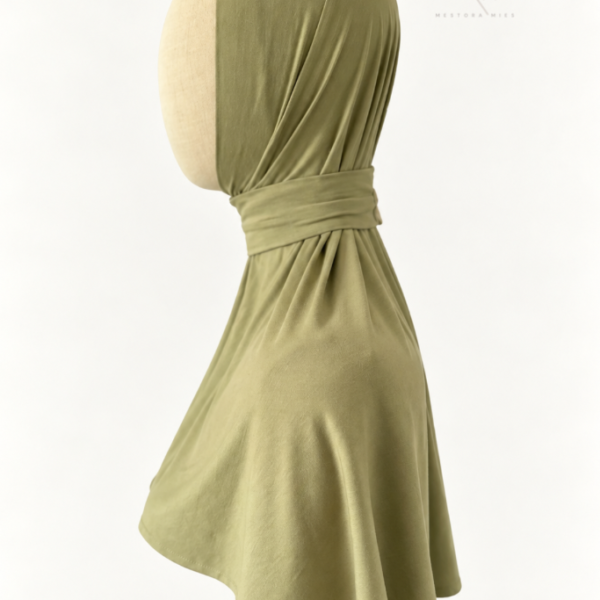 Groene instant bamboo jersey hijab