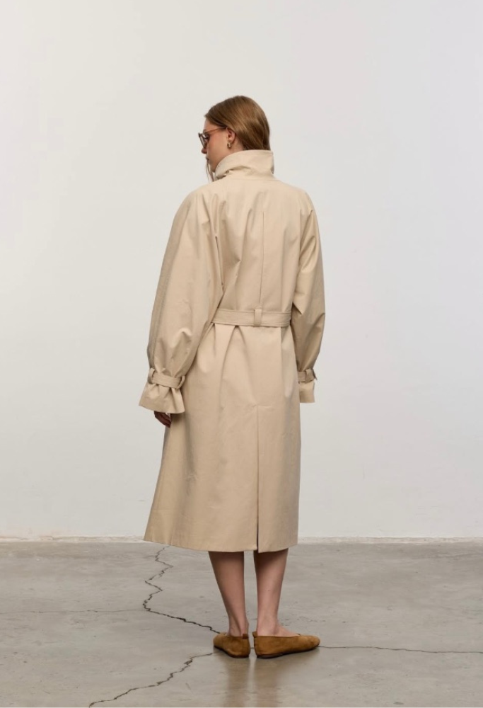 lange trenchcoat voor dames